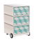 easyOffice Vintage Rollcontainer weiß, bunt 4 Auszüge 39,0 x 43,6 x 64,2 cm