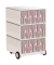 easyOffice Vintage Rollcontainer weiß, bunt 4 Auszüge 39,0 x 43,6 x 64,2 cm