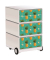 easyOffice Tropical Rollcontainer weiß, bunt 4 Auszüge 39,0 x 43,6 x 64,2 cm