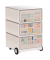easyOffice Colour Rollcontainer weiß, bunt 4 Auszüge 39,0 x 43,6 x 64,2 cm