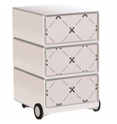 easyOffice Business Rollcontainer weiß, bunt 4 Auszüge 39,0 x 43,6 x 64,2 cm