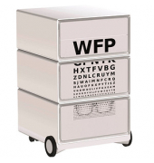 easyOffice Business Rollcontainer weiß, bunt 4 Auszüge 39,0 x 43,6 x 64,2 cm