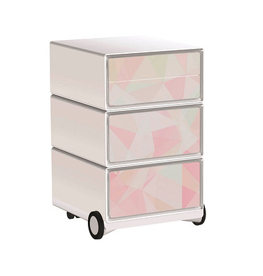 easyOffice Colour Rollcontainer weiß, bunt 4 Auszüge 39,0 x 43,6 x 64,2 cm