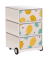 easyOffice Tropical Rollcontainer weiß, bunt 4 Auszüge 39,0 x 43,6 x 64,2 cm