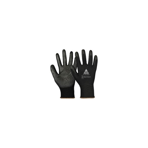 10 Stück Hase Montagehandschuhe PU Black, PU, schwarz, Größe 10 / XL 4018949379183 Hase