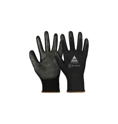 Handschuh PU Black, Größe 8, PEPU, schwarz