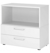 Regalschrank FlexWall, VFW28S2KGWWBS weiß 1 Fachboden 80,0 x 40,0 x 74,6 cm