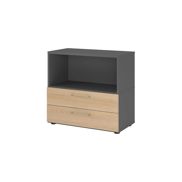 4032062307939 - Regalschrank FlexWall VFW28S2KG G E BS nein 1 Ordnerhöhe grafit eiche 80x746x40cm (BxHxT) 4032062307939 Hammerbacher