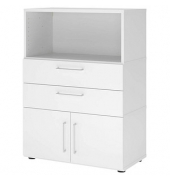 Regalschrank FlexWall, VFW38K1KGWWBS weiß 2 Fachböden 80,0 x 40,0 x 109,8 cm