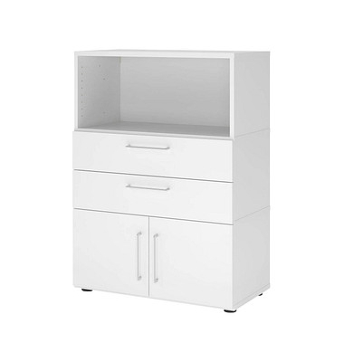 Regalschrank FlexWall, VFW38K1KGWWBS weiß 2 Fachböden 80,0 x 40,0 x 109,8 cm