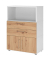 Regalschrank FlexWall, VFW38K1KGWRBS weiß, asteiche 2 Fachböden 80,0 x 40,0 x 109,8 cm