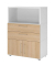 Regalschrank FlexWall, VFW38K1KGWEBS weiß, eiche 2 Fachböden 80,0 x 40,0 x 109,8 cm