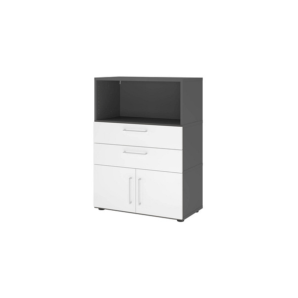 4032062308035 - Regalschrank FlexWall VFW38K1KG G W BS nein 2 OH grafit weiß 80x1098x40cm (BxHxT) 4032062308035 Hammerbacher
