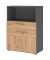 Regalschrank FlexWall, VFW38K1KGGRBS grafit, asteiche 2 Fachböden 80,0 x 40,0 x 109,8 cm