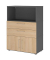 Regalschrank FlexWall, VFW38K1KGGEBS grafit, eiche 2 Fachböden 80,0 x 40,0 x 109,8 cm