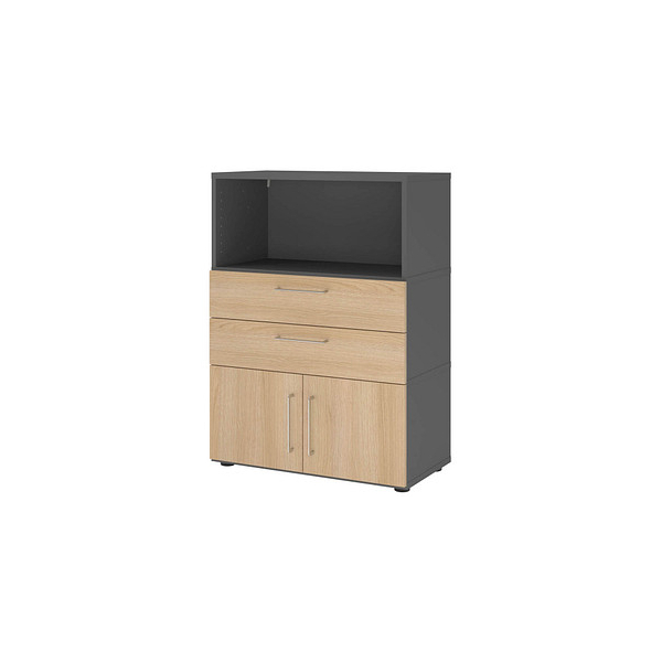 4032062308059 - Regalschrank FlexWall VFW38K1KG G E BS nein 2 OH grafit eiche 80x1098x40cm (BxHxT) 4032062308059 Hammerbacher