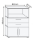 Regalschrank FlexWall, VFW38K1KGGEBS grafit, eiche 2 Fachböden 80,0 x 40,0 x 109,8 cm