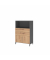 Kombischrank FlexWall 3OH Sockel graphitasteiche