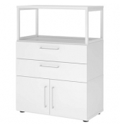 Regalschrank FlexWall, VFW38K1RGWWBS weiß 2 Fachböden 80,0 x 40,0 x 109,8 cm