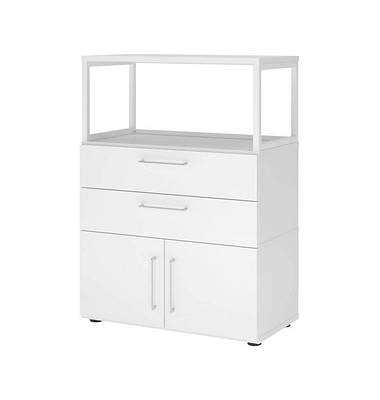 Regalschrank FlexWall, VFW38K1RGWWBS weiß 2 Fachböden 80,0 x 40,0 x 109,8 cm
