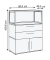 Regalschrank FlexWall, VFW38K1RGWWBS weiß 2 Fachböden 80,0 x 40,0 x 109,8 cm