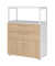 Regalschrank FlexWall, VFW38K1RGWEBS weiß, eiche 2 Fachböden 80,0 x 40,0 x 109,8 cm