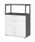 Regalschrank FlexWall, VFW38K1RGGWBS grafit, weiß 2 Fachböden 80,0 x 40,0 x 109,8 cm