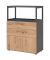 Regalschrank FlexWall, VFW38K1RGGRBS grafit, asteiche 2 Fachböden 80,0 x 40,0 x 109,8 cm