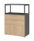 Regalschrank FlexWall, VFW38K1RGGEBS grafit, eiche 2 Fachböden 80,0 x 40,0 x 109,8 cm