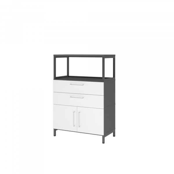 4032062308219 - Regalschrank FlexWall VFW38K1RUGWBS nein 2 OH grafit weiß 80x118x417cm (BxHxT) 4032062308219 Hammerbacher