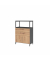 Kombischrank FlexWall 3OH 1offen Sockel graphitasteiche