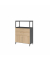 Kombischrank FlexWall 3OH 1offen Sockel graphiteiche