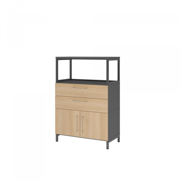 4032062308233 - Regalschrank FlexWall VFW38K1RUGEBS nein 2 OH grafit eiche 80x118x417cm (BxHxT) 4032062308233 Hammerbacher