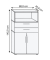 Regalschrank FlexWall, VFW48K2KGWWBS weiß 1 Fachboden 80,0 x 40,0 x 145,0 cm