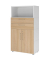 Regalschrank FlexWall, VFW48K2KGWEBS weiß, eiche 1 Fachboden 80,0 x 40,0 x 145,0 cm