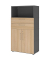 Regalschrank FlexWall, VFW48K2KGGEBS grafit, eiche 1 Fachboden 80,0 x 40,0 x 145,0 cm