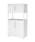 Regalschrank FlexWall VFW48K5RG/W/W/BS, abschlie&szlig;bar, 4 OH, wei&szlig;, 80x145x40cm (BxHxT)