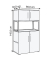 Regalschrank FlexWall VFW48K5RG/W/E/BS, abschlie&szlig;bar, 4 OH, wei&szlig;/eiche, 80x145x40cm (BxHxT)