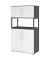 Regalschrank FlexWall, VFW48K5RGGWBS grafit, weiß 1 Fachboden 80,0 x 40,0 x 145,0 cm