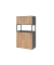Regalschrank FlexWall, VFW48K5RGGRBS grafit, asteiche 1 Fachboden 80,0 x 40,0 x 145,0 cm