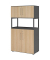 Regalschrank FlexWall, VFW48K5RGGEBS grafit, eiche 1 Fachboden 80,0 x 40,0 x 145,0 cm