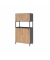 Kombischrank FlexWall 4OH 1offen Sockel graphitasteiche
