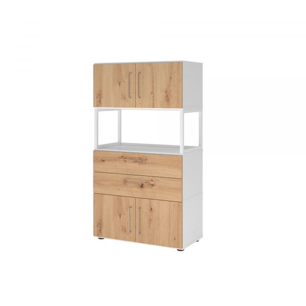 4032062308493 - Regalschrank FlexWall VFW48K7RGWRBS nein 3 OH weiß eiche 80x1452x417cm (BxHxT) 4032062308493 Hammerbacher