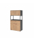 Kombischrank FlexWall 4OH 1offen graphitasteiche