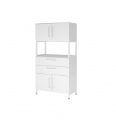 Regalschrank FlexWall VFW48K7RUWWBS, nein, 3 OH, wei&szlig;, 80x153,2x41,7cm (BxHxT)