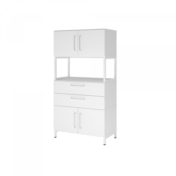 4032062308547 - Regalschrank FlexWall VFW48K7RUWWBS nein 3 OH weiß 80x1532x417cm (BxHxT) 4032062308547 Hammerbacher