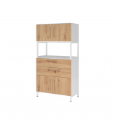 Regalschrank FlexWall VFW48K7RUWRBS, nein, 3 OH, wei&szlig;/eiche, 80x153,2x41,7cm (BxHxT)