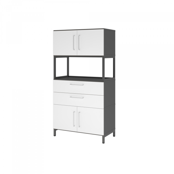 4032062308578 - Regalschrank FlexWall VFW48K7RUGWBS nein 3 OH grafit weiß 80x1532x417cm (BxHxT) 4032062308578 Hammerbacher