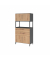 Kombischrank FlexWall 4OH 1offen Sockel graphitasteiche