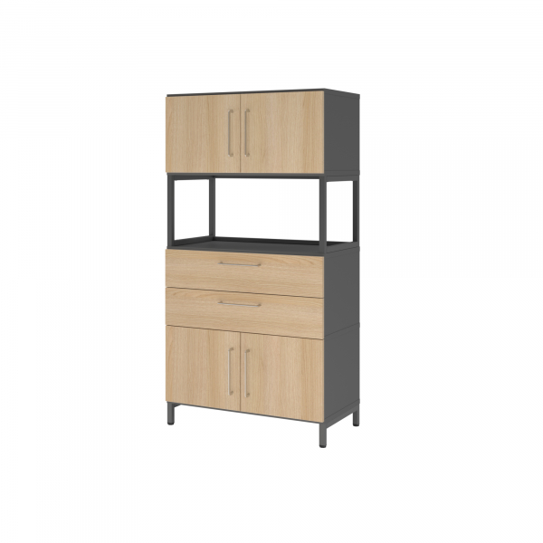 4032062308592 - Regalschrank FlexWall VFW48K7RUGEBS nein 3 OH grafit eiche 80x1532x417cm (BxHxT) 4032062308592 Hammerbacher